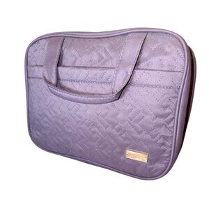 Hanging Toiletry Bag Makeup Case Purple Zip Carry Handle
